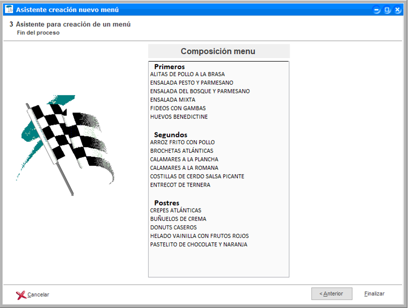 Asistente de Menu TPV