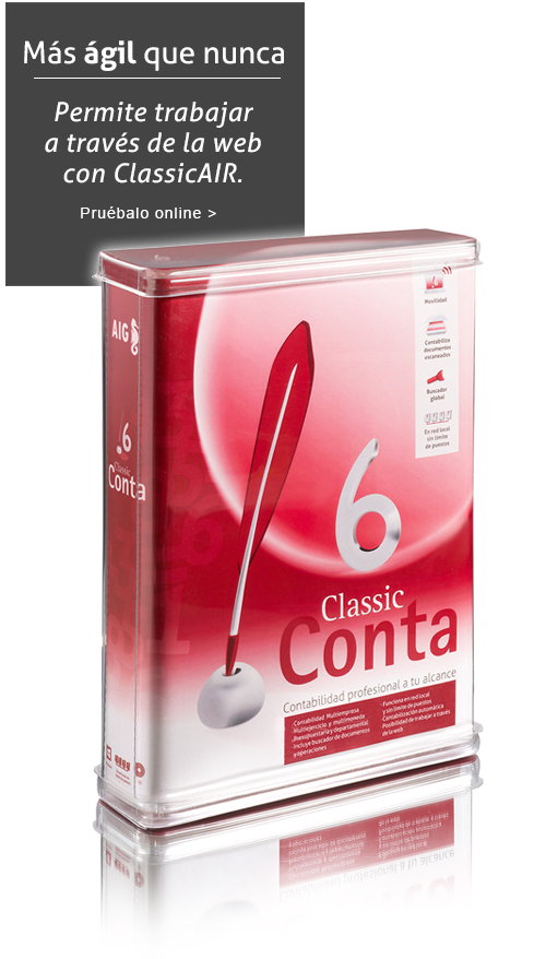 ClassicConta 6 - Permite trabajar a través de la web con ClassicAIR