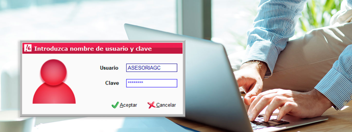 Acceso de usuario de programa de contabilidad ClassicConta