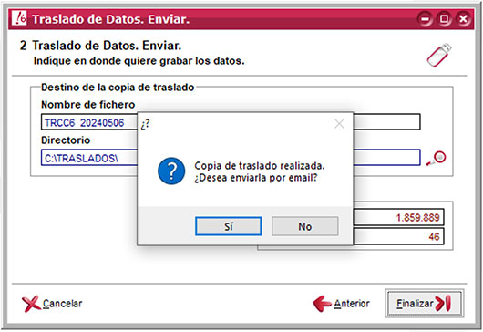 Enviar la contabilidad por correo electrónico a la asesoría desde ClassicConta.
