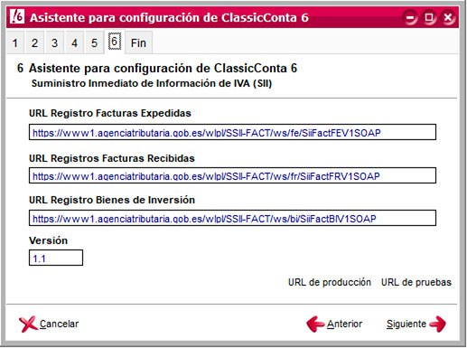 Asistente de configuración de ClassicConta.