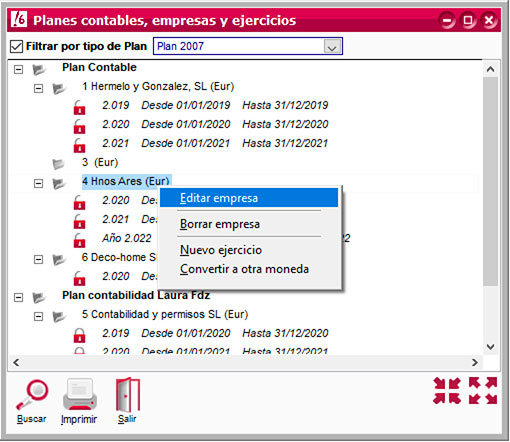 Editar los datos de la empresa en ClassicConta.