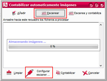 Configurar escáner para la contabilización automática de imágenes en ClassicConta.