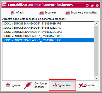 Contabilizar automáticamente imágenes en ClassicConta.