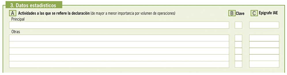 Datos estadísticos en el modelo de Hacienda 390 de ClassicConta.