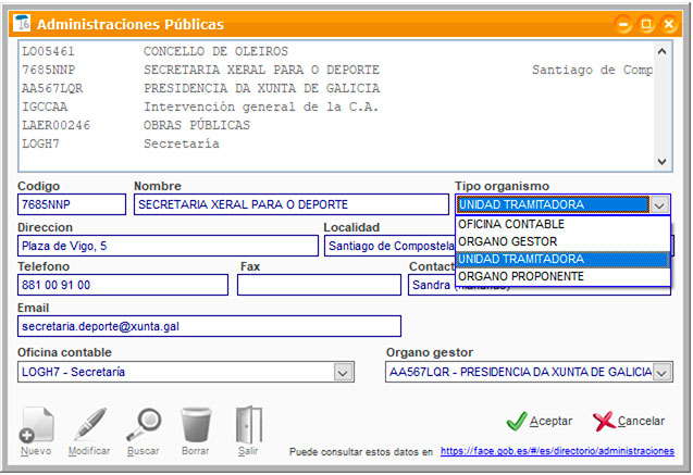 Prisionero de guerra Médula extremidades Facturación electrónica a Administraciones Públicas (FACe)