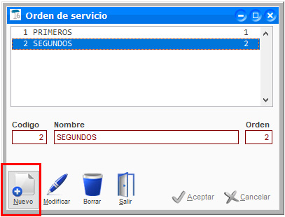 Crear orden de servicio en ClassicGes hostelería.