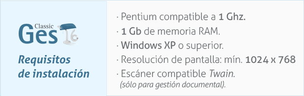 Requisitos ClassicGes 6