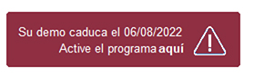 Ventana caducidad de licencia de ClassicConta